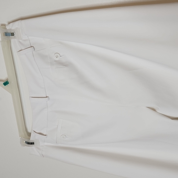 NEW Talbots Cotton Straight Leg Pants Classic Crop Split Hem Preppy Summer Chic - Picture 9 of 13